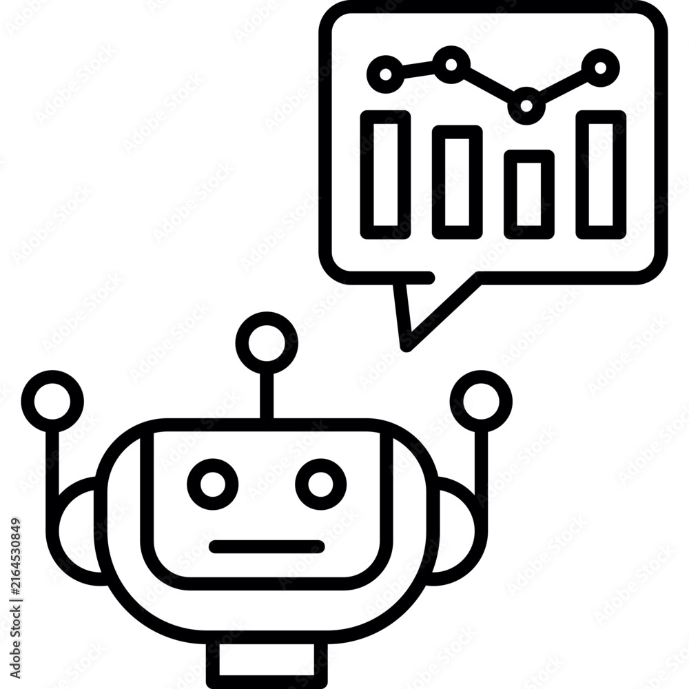 Naklejka premium Chat Analytics Icon