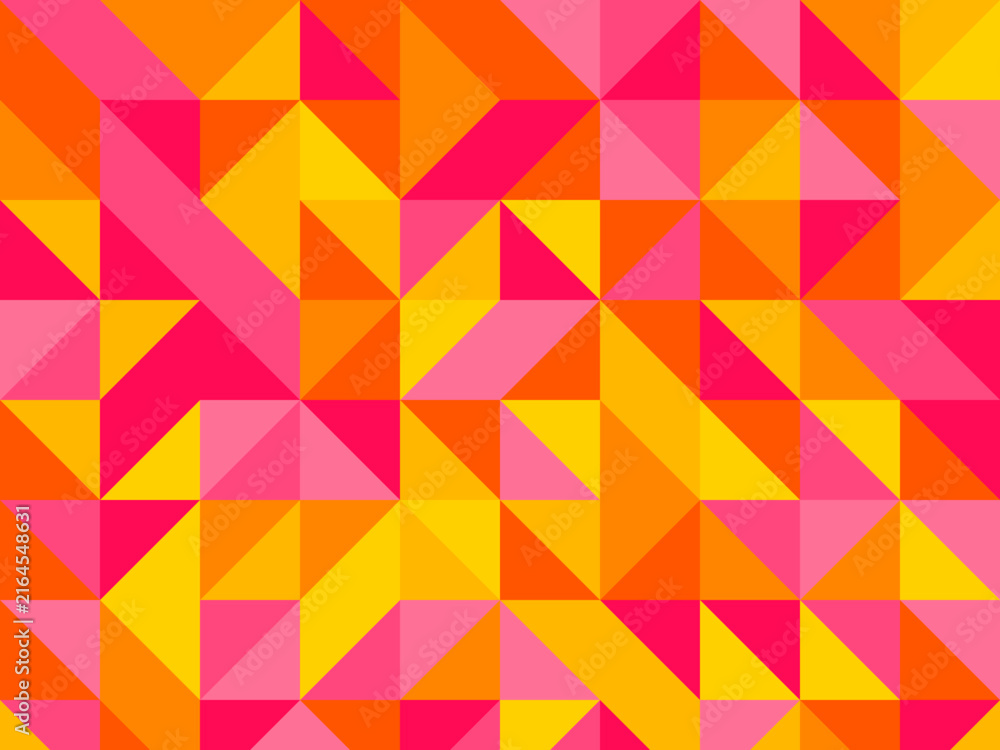 Fototapeta premium Half Square Triangle Quilt Geometric Abstract Pattern