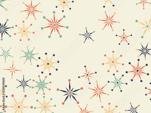 Vintage 1950s Sputnik Stars Scattered Design