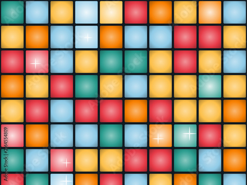 70s Illuminated Party Floor Grid Design