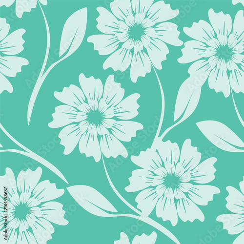 seamless floral flower pattern with Textile Allover Design on Background