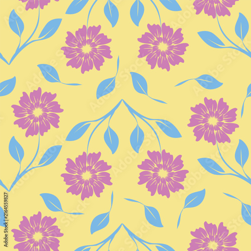 seamless floral flower pattern with Textile Allover Design on Background