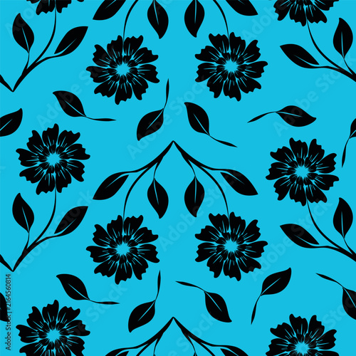 seamless floral flower pattern with Textile Allover Design on Background