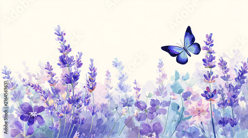 watercolor botanical butterfly and Carnation flowers texture template background. Design for wedding, vip cover, poster, rsvp moderncard.Valentine's Day