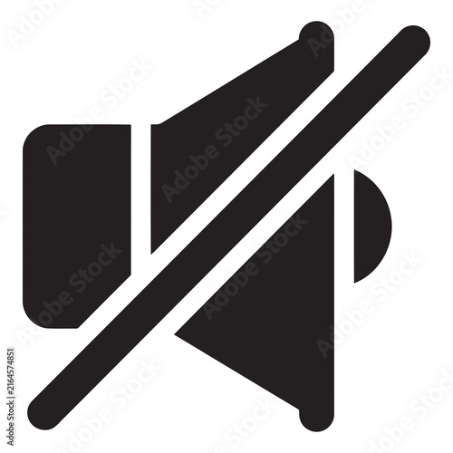 Mute speaker icon with slash for sound off