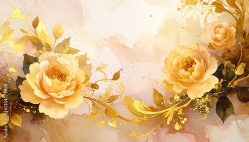 beautiful rose textured background with elegant floral patterns of roses and leaves, graphic resource