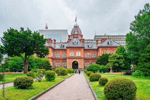 Fotografie Former Hokkaido Government Office Building Red Brick Building, Sapporo, Japan