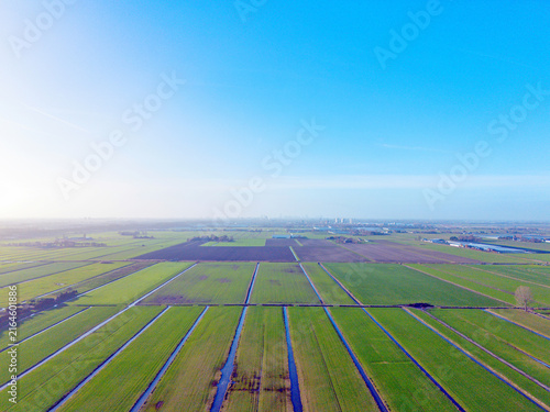 Photography Drone view of the Zuidplaspolder where Cortelande will arise