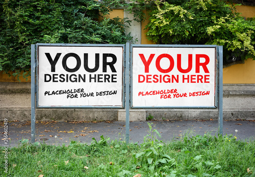 Mockup Of Customized Signs Outdoors