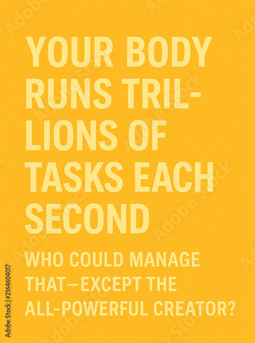 Biological Precision in the Body Poster Printable Wall Art on the Evidence of Purposeful and Intelligent Design