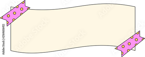 Blank Paper Banner With Polka Dot Washi Tape