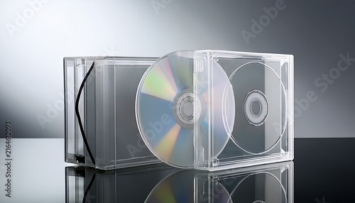 Tapety artystyczne minimalist clear cd case for storage