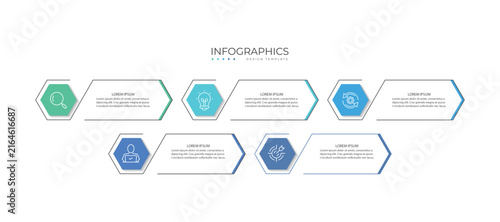 Business infographic template. 5 Step timeline journey. Process diagram, 5 options, Infographic elements vector illustration.