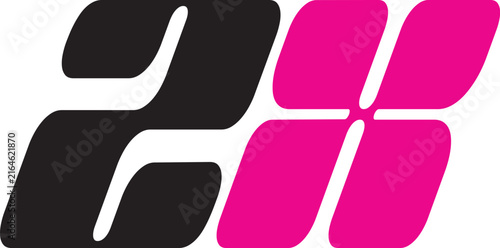 Abstract Modern Geometric Logo with Interlocking Shapes