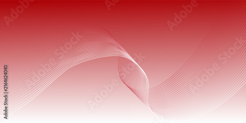 Abstract Red and White Wavy Line Background for Modern Banner Design
