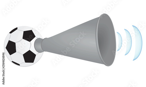 Bild auf Leinwand Soccer ball air horn honk image. vector
