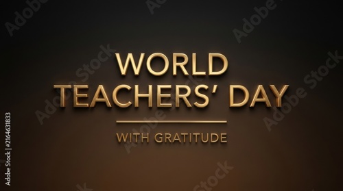 World Teachers Day Gratitude Message on Elegant Dark Background