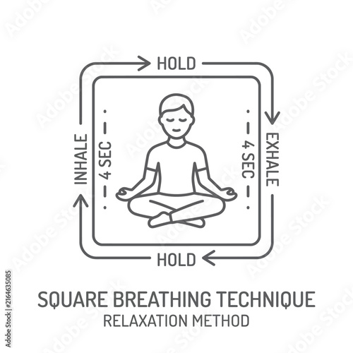 Woman practicing yoga breathing technique.