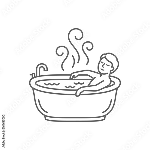Woman relaxing in a bathtub 3.