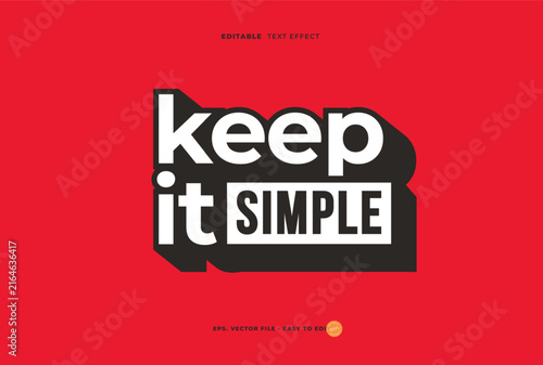 Keep It Simple Editable Text Effect with Simple Shadow Typography
