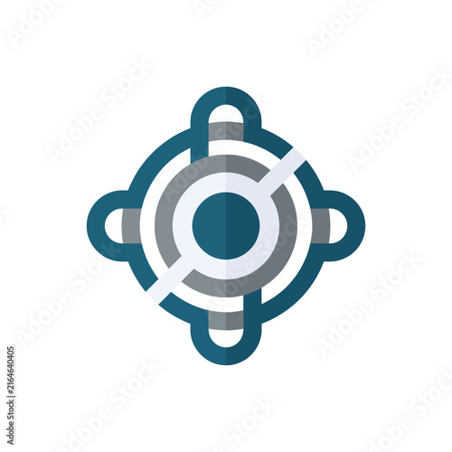 Abstract Geometric Target Symbol, Technology and Strategy Concept