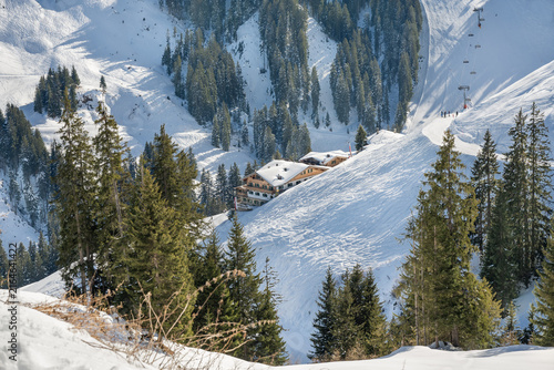 Ski slopes at Kitzbuhel, Austria