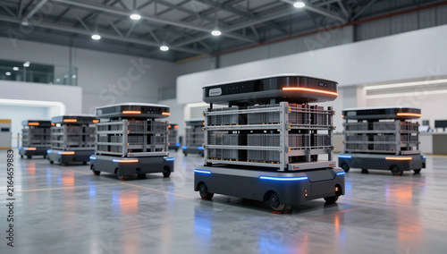 Fleet of Autonomous Mobile Robots in Modern Smart Warehouse