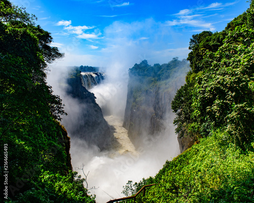 waterfall and Zambezi River