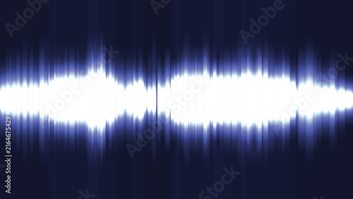 Illustrations abstract blue sound wave visualization on dark background