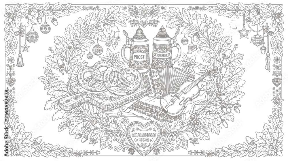 Naklejka premium Vintage ornate emblem with laurel wreath, shield, and floral motifs in monochrome sketch style