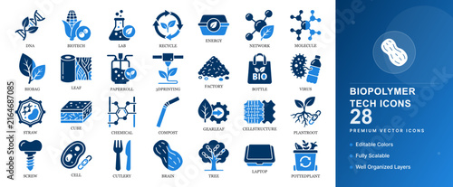 фотографія Tech biopolymer icon polymer in plastic bio biodegradable of eco green environme