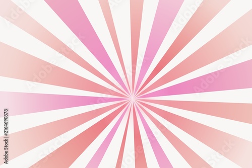 Abstract pink and white sunburst background with radiating rays creating a dynamic starburst pattern for creative design
