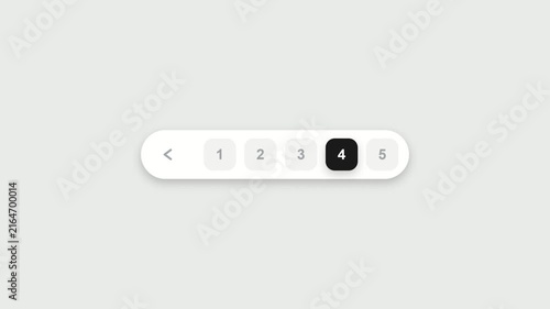 Minimalist website pagination bar with active number selection clean user