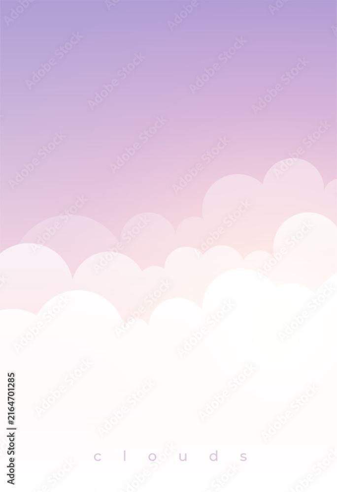Fototapeta premium elegant soft pastel color dreamy clouds backdrop