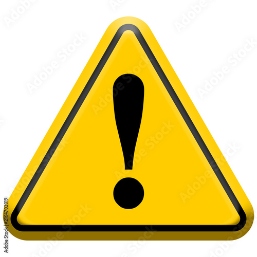 Yellow Warning Triangle Vector Icon Exclamation Mark Alert Danger Caution Symbol