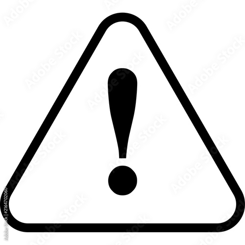 Warning Alert Danger Triangle Line Vector Icon Exclamation Mark Caution Symbol