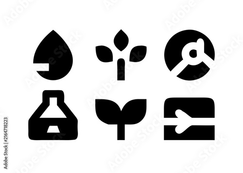 set of black and white icons for web