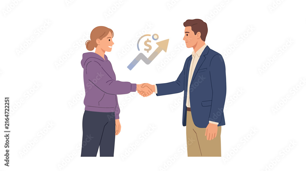 Fototapeta premium Project Manager and Engineer Handshake Agreement