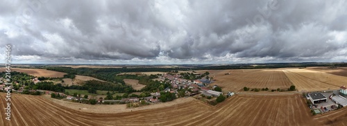 Obraz na płótnie vue aérienne panoramique de Boismont, en Meurthe et Moselle