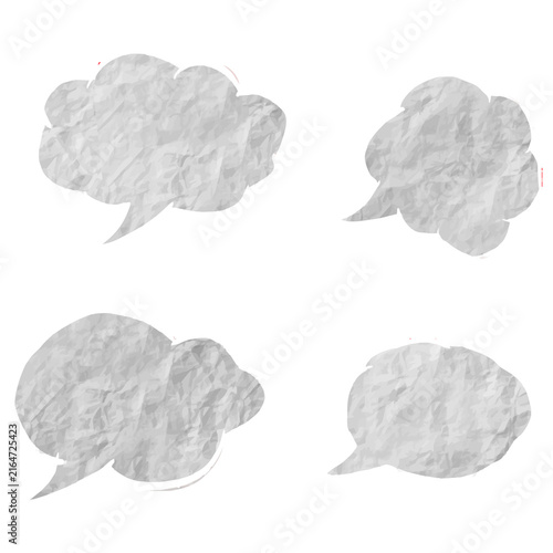 Obraz na płótnie Set of Colorful Speech Bubbles and Thought Clouds Vector Icons for Communication