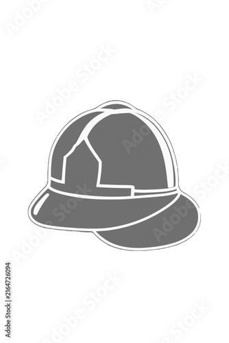 Hard Hat Icon Representing Industrial Safety and Construction Equipment