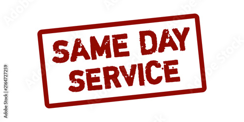 Fotografie Same Day Service Grunge Rubber Stamp Label, Fast Delivery Business Badge, Urgent