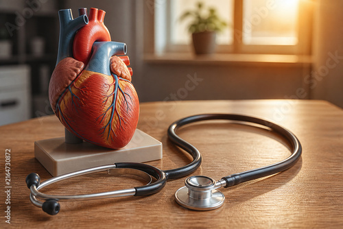 Heart Model with Medical Office and Natural Lighting
