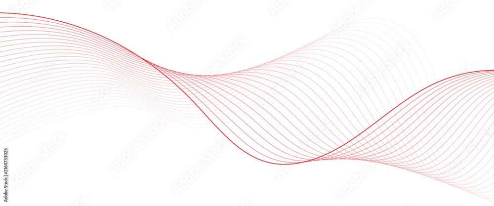Fototapeta premium Abstract wave dynamic waves curve lines transparent background with flowing energy technology concept modern backdrop vector design