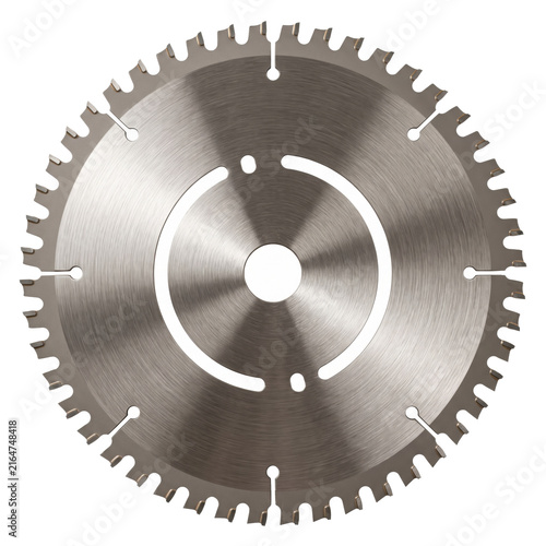 Fotografie Sharp circular metal saw blade for wood cutting