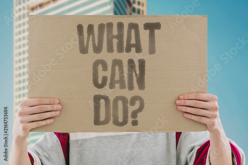 Принти на полотні "What can do?" Seeking actionable steps to change things