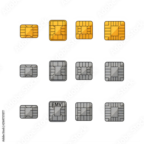 Set of colorful flat design icons showing different types of electronic devices and gadgets