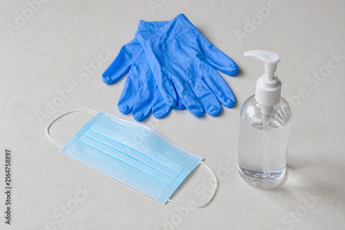 Blue Glove Bottle in Visible