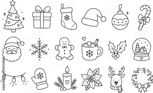Christmas Holiday Icons Set