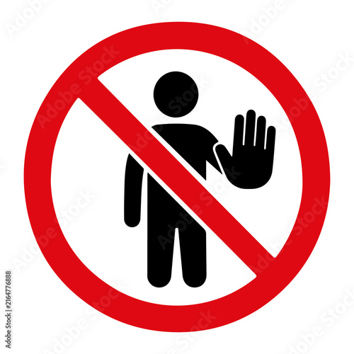 Foto Do not enter or restricted area warning sign vector illustration